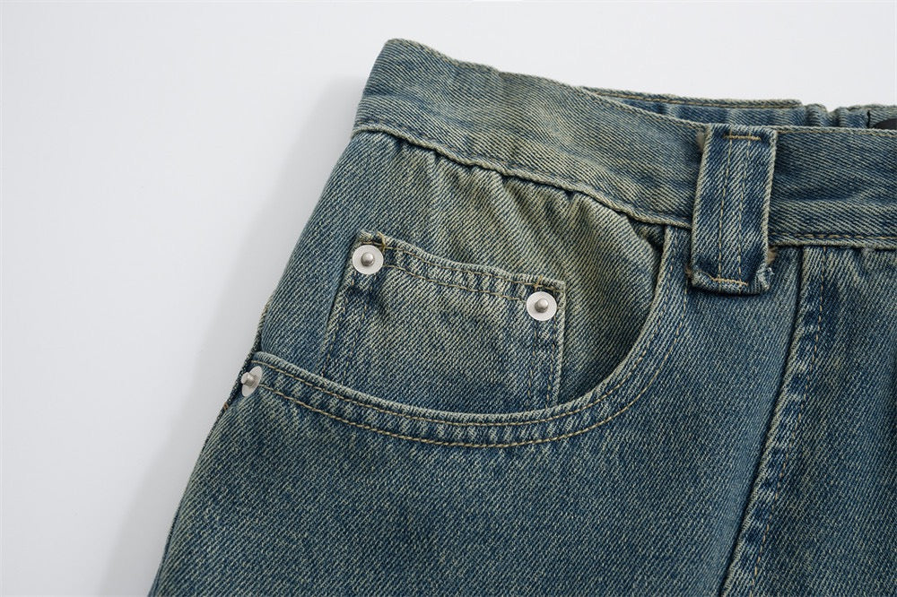 SATC PROJECT New Patchwork Deconstructed Washed Denim Pants