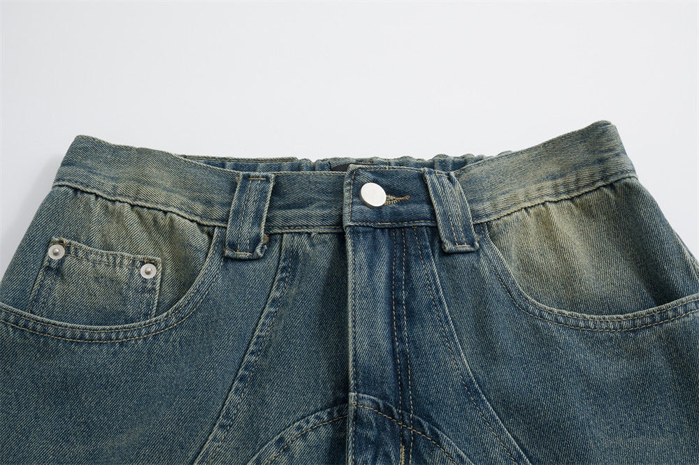 SATC PROJECT New Patchwork Deconstructed Washed Denim Pants