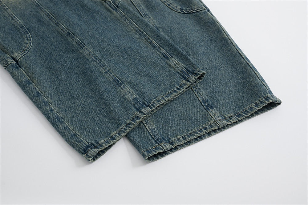 SATC PROJECT New Patchwork Deconstructed Washed Denim Pants