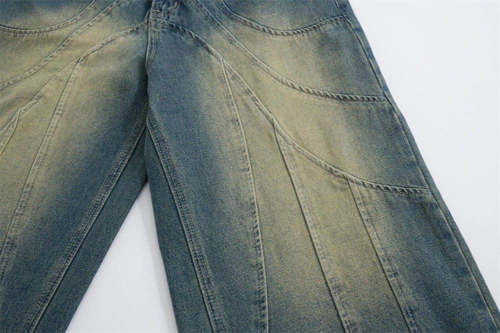 SATC PROJECT New Patchwork Deconstructed Washed Denim Pants